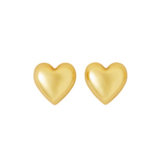 ROXANNE ASSOULIN The Puffy Heart Gold Stud Earrings - Picture 1 of 7